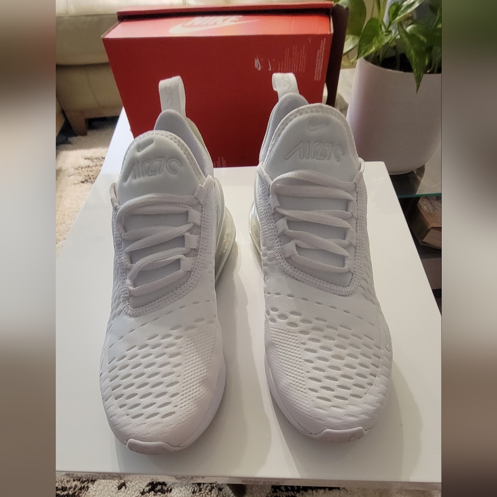 NIKE AIR MAX 270 WHITE WHITE 6Y WOMENS 7.5